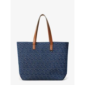 Fendi Men Ff Jacquard Tote Bag With Denim Effect